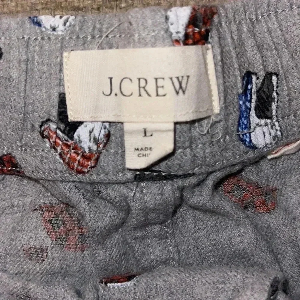 J Crew Lounge Pants With Ushanka Hat Pattern - Large - Y